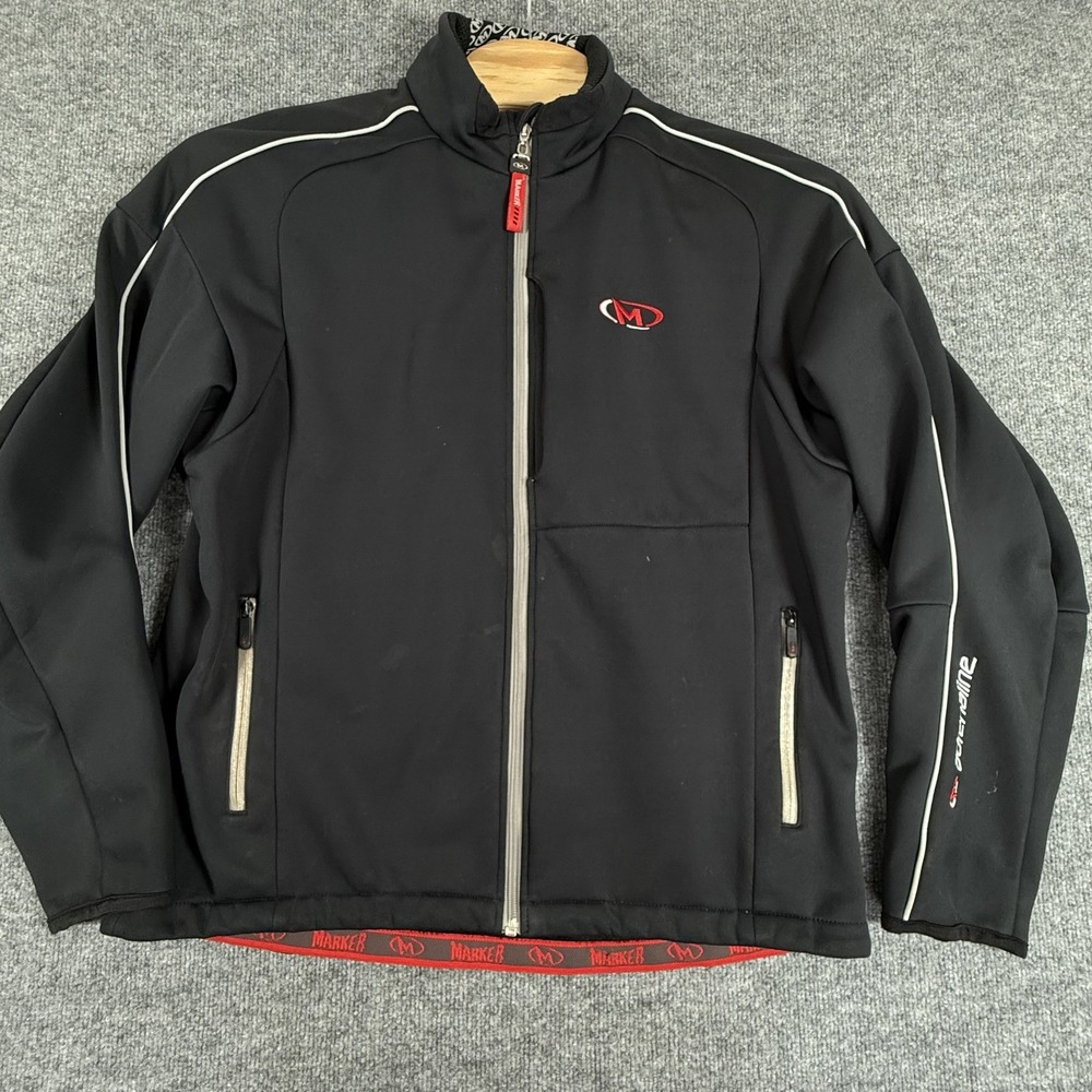 Marker Adrenaline Jacket Mens 2XL Black Softshell Full Zip Outdoor Ski Coat